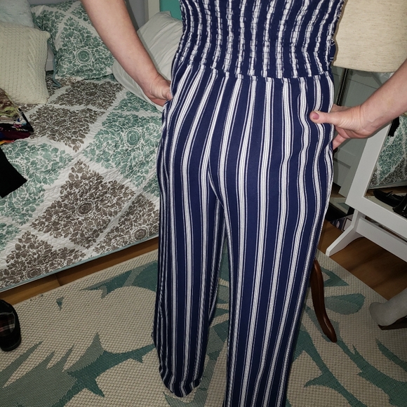 Rue 21 Blue/white Jumpsuit - Picture 4 of 5